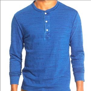 Billy Reid Hunter space dye blue Henley L